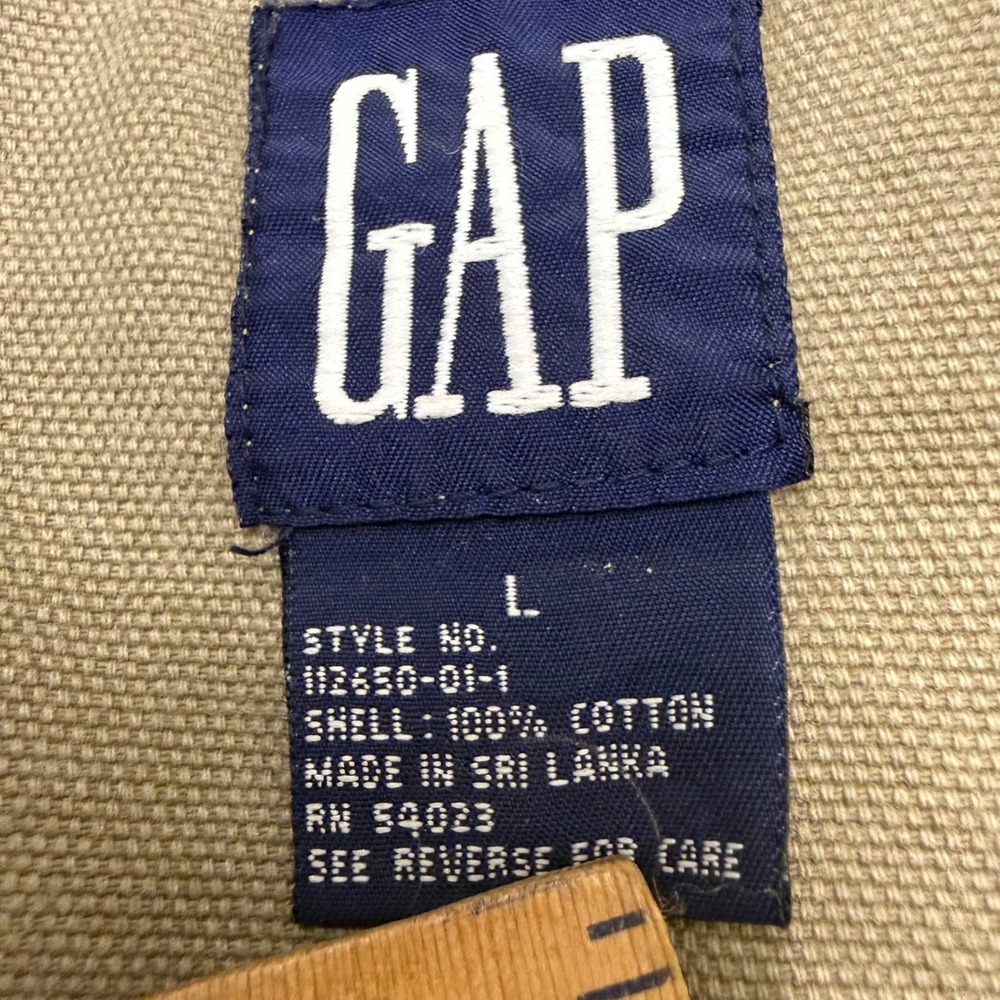 Gap‎ Mens Vintage Utility Fishing Vest Cream Olive Cotton Canvas Large - Picture 2 of 5